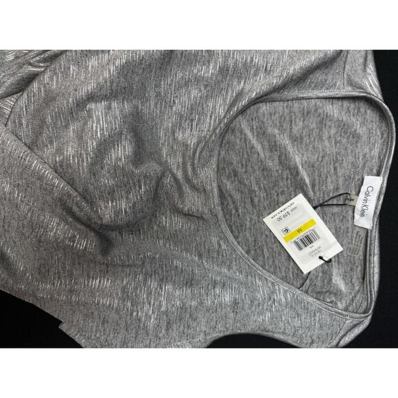 Calvin Klein metallic top cut out arms  NWT MRSP $59.50 Medium - Picture 8 of 10